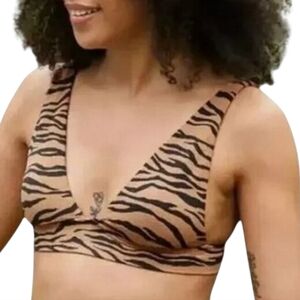 Aerie Bikini Top Size Medium‎ NWT MSRP $34.95 Animal Print